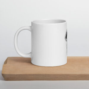 White glossy mug