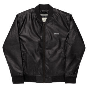 Leather Bomber Jacket  "Easy"