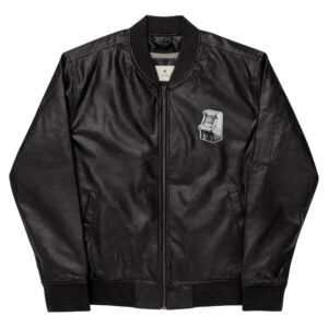 Leather Bomber Jacket 'Retro Arcade'