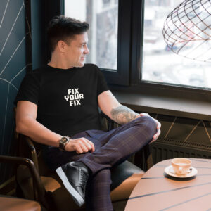 Men's premium cotton t-shirt (Fix Your Fix)