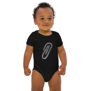 'Clip Life' Organic cotton baby bodysuit