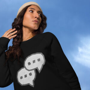 All-gender organic raglan sweatshirt