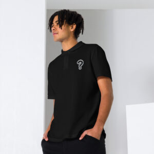 Unisex pique polo shirt 'Curious'